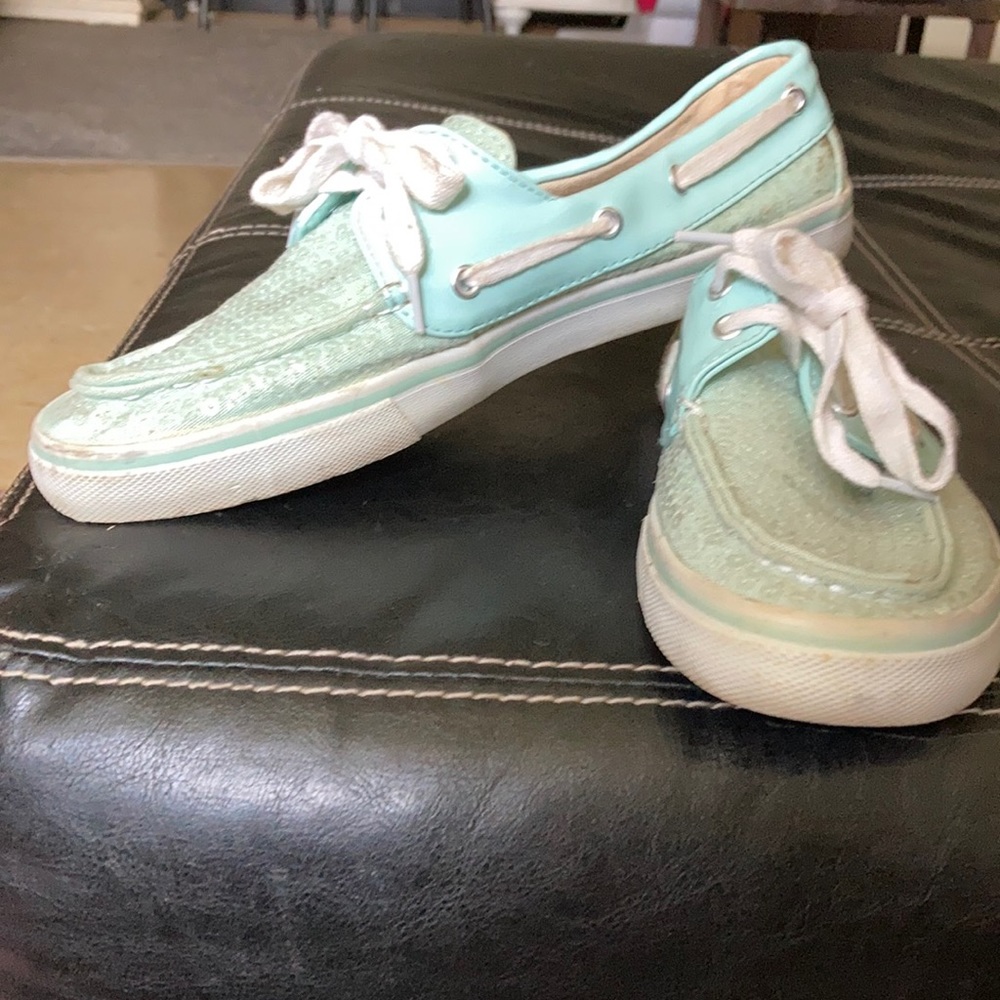 American eagle mint green slides size 8.5